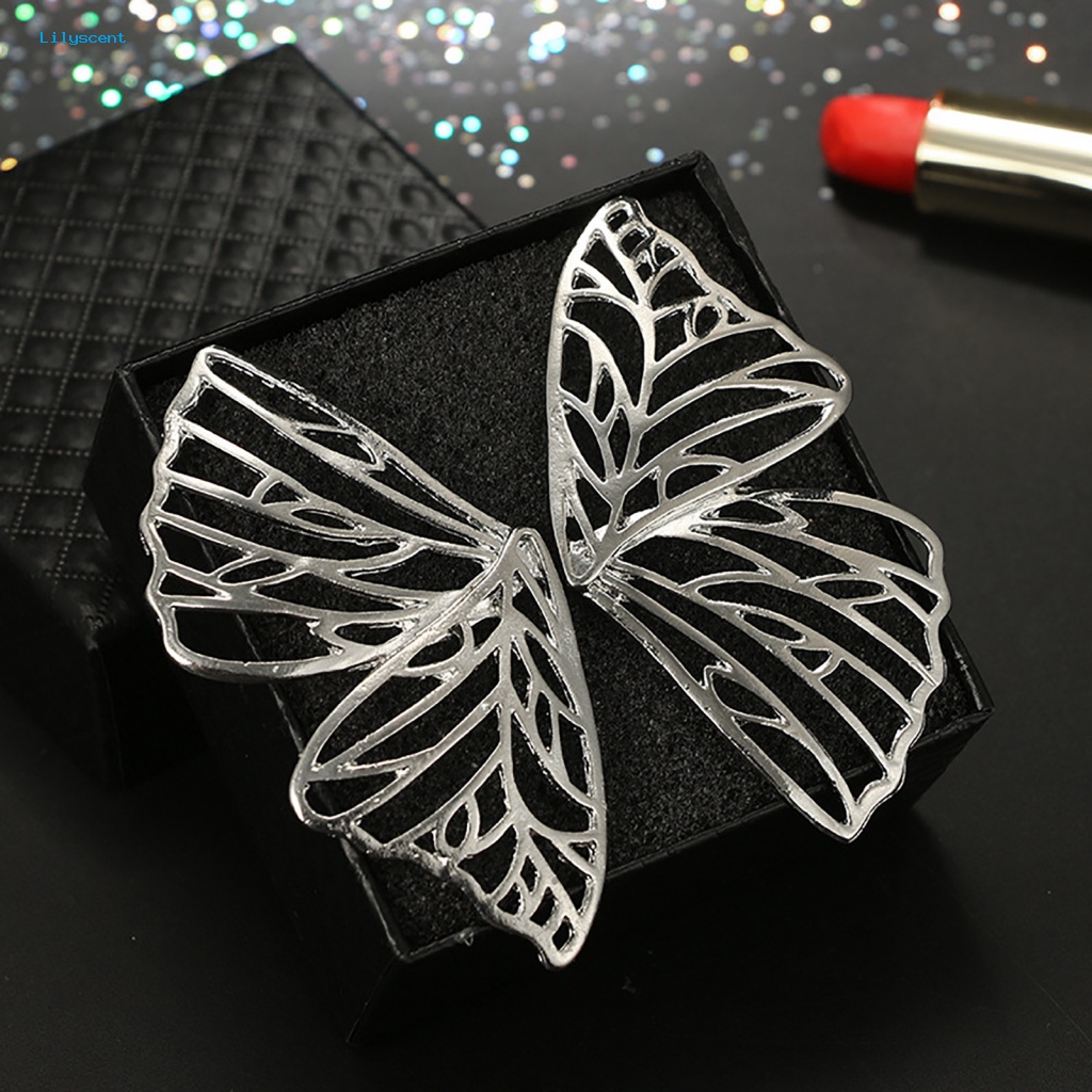 Lilyscent Anting Bentuk Kupu-Kupu Untuk Perjamuan Wanita Fashion Butterfly Menjuntai Stud Earrings Adorable