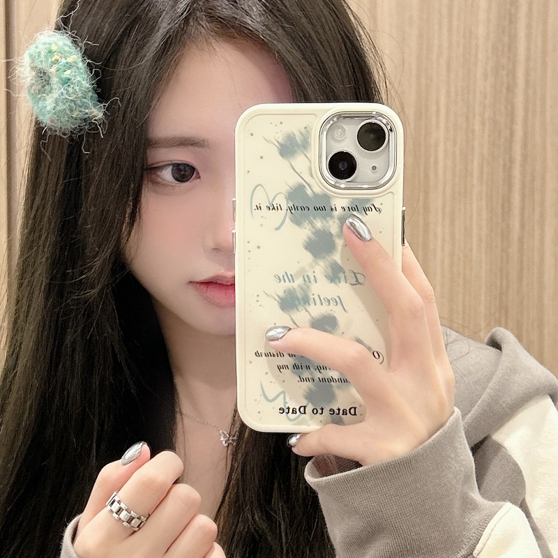 Casing Hp iPhone 14 Pro max Tulip Segar Kecil11 12 13 Lubang Besar Silikon Anti Jatuh