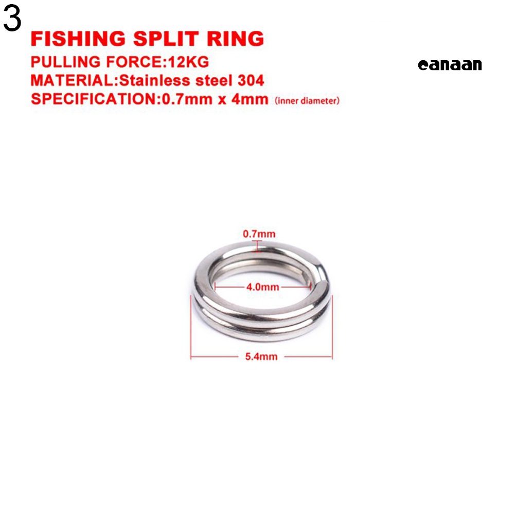 Cnn-100pcs Stainless Steel Double Loop Split Ring Open Fishing Konektor Tackle