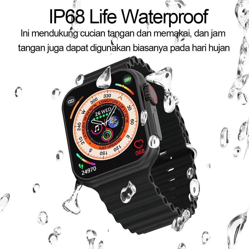 （BISA COD）2023 New Smart Watch  T800 Ultra 1.99 inch Infinite Display 49mm NFC IP68 Waterproof Smartwatch Bluetooth Call Wireless Charging Watch Pria dan Wanita Sport Watch