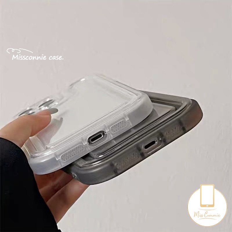 Casing Ponsel Tpu Lembut Bening Sederhana Kompatibel Untuk iPhone 7plus 11 12 14 13 Pro MAX XR X XS Max7 8 Plus SE 2020 Mewah Shockproof Bumper Penebalan Shock Resistant Cover