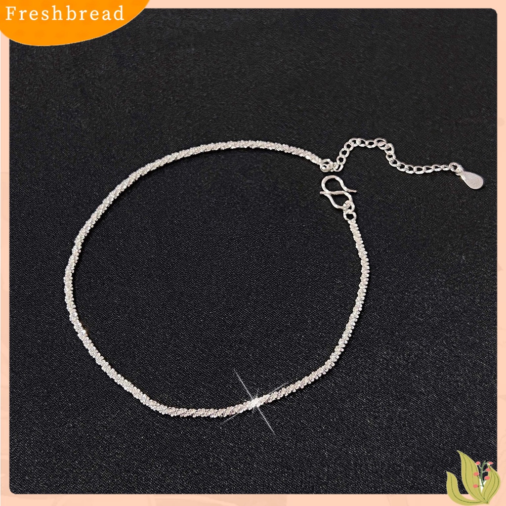 &lt; Freshbread &gt; 1Pc Gelang Kaki Berkilau Dipanjangkan Rantai Anti Karat Adjustable Indah Hias Tipis Minimalis Mengkilap Rantai Gelang Kaki Wanita Perhiasan