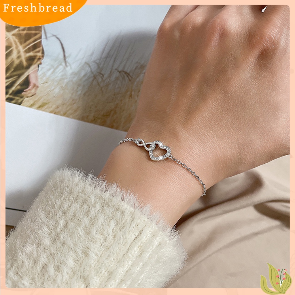 &lt; Freshbread &gt; Ladies Gelang Rantai Desain Cinta Sederhana Semua Pertandingan Dapat Disesuaikan Sehari-Hari Memakai Gelang Wanita Elegan Untuk Pacaran