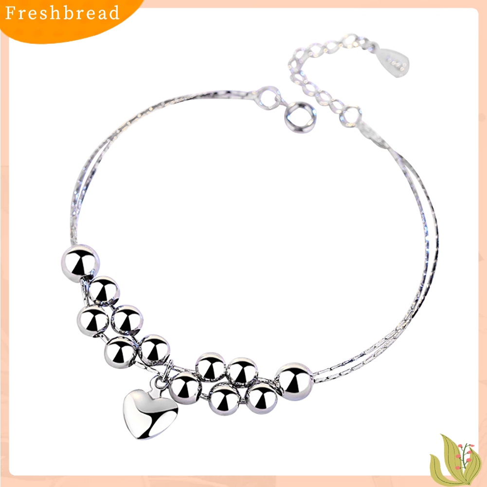 &lt; Freshbread &gt; Fashion Wanita Hati Bintang Manik-Manik Pesona Gelang Bangle Tangan Rantai Perhiasan Hadiah