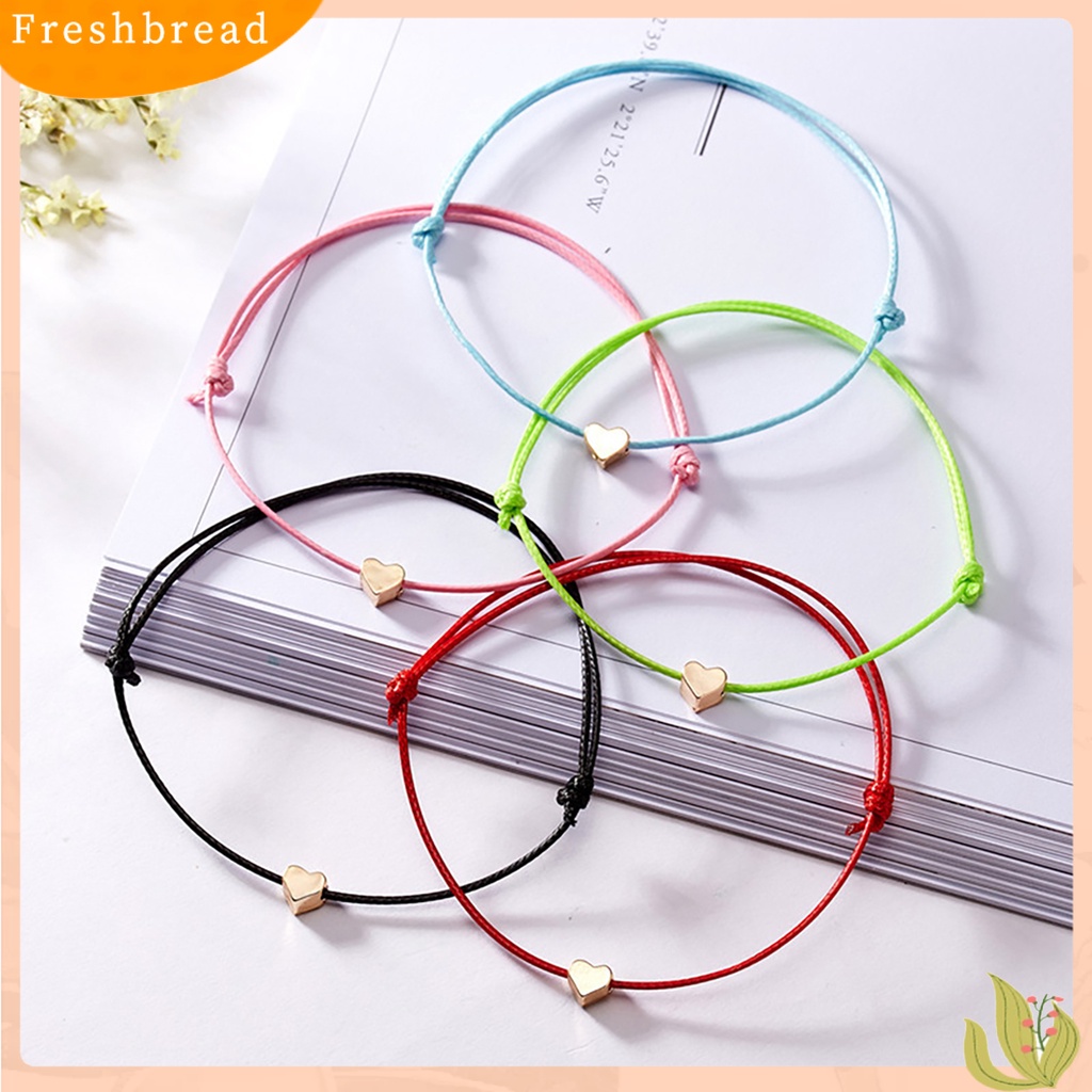 &lt; Freshbread &gt; Gelang Cuff Adjustable Hias Anyaman Warna-Warni Bracelet Untuk Anak Perempuan