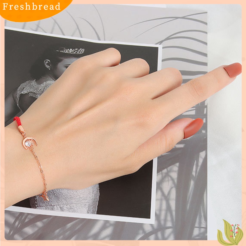 &lt; Freshbread &gt; Tali Merah Braided Bangle Desain Sapi Gelang Rantai Adjustable Wanita Fashion Perhiasan Hadiah Untuk Pesta