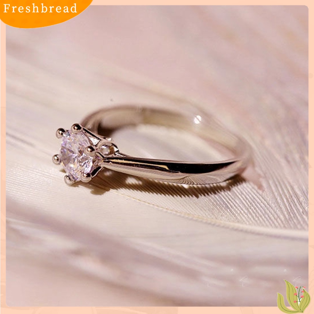 &lt; Freshbread &gt; Wanita Cincin Dipoles Tinggi Geometris Bersinar Berlian Imitasi Unfading Dekorasi Kilau Terang Lady Janji Pernikahan Band Cincin Wanita Perhiasan