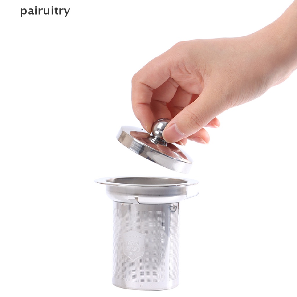 Prt Reusable Stainless Steel Tea Strainer Mesh Infuser Basket Longgar Infuser Daun Teh PRT