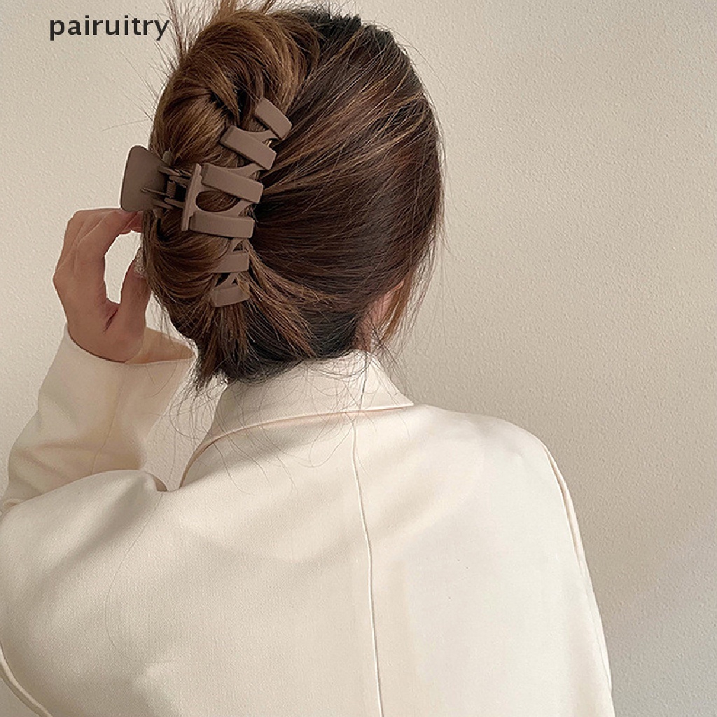 Prt 1pc Korea Hair Claw Crab Clips Ukuran Besar Hair Claw Jepit Rambut Buram Elegan PRT