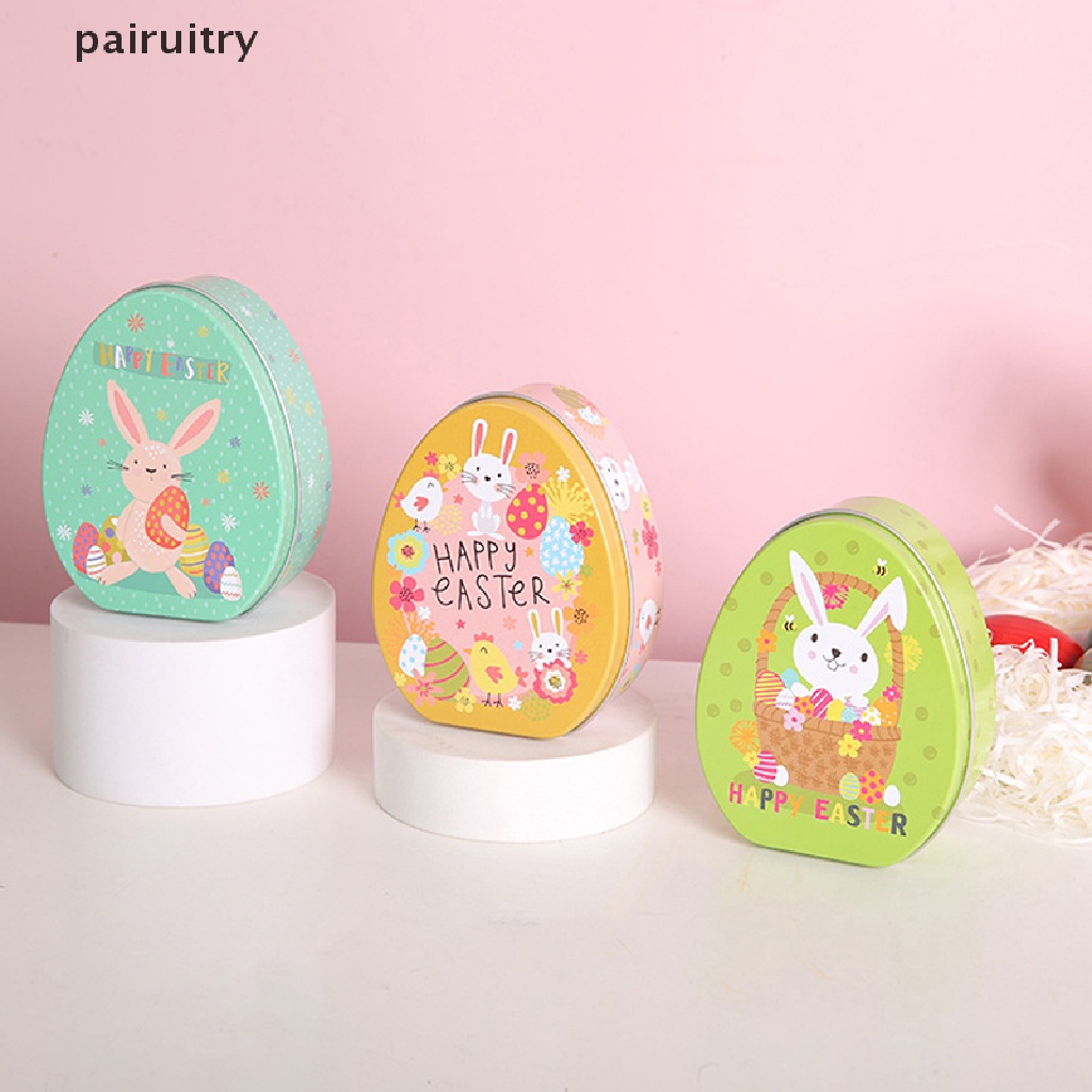 Prt Easter Box Candy Tin Tins Boxes Gift Cookie Storage Tinplatelids Telur Bunny Jar PRT