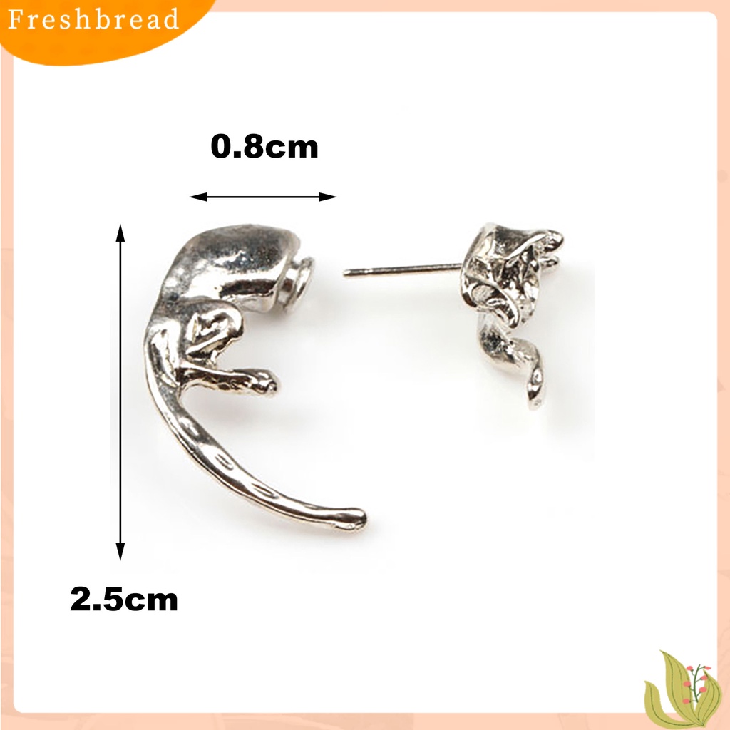 &lt; Freshbread &gt; 1pc Ear Stud Desain Bentuk Rubah Hias Alloy Anting Tusuk Wanita Untuk Pesta Ulang Tahun