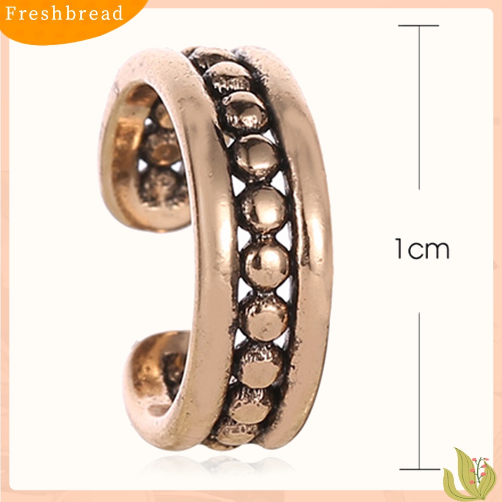 &lt; Freshbread &gt; 1Pc Wanita Logam Bola Telinga Manset Klip On Anting Tulang Rawan Perhiasan Non-piercing