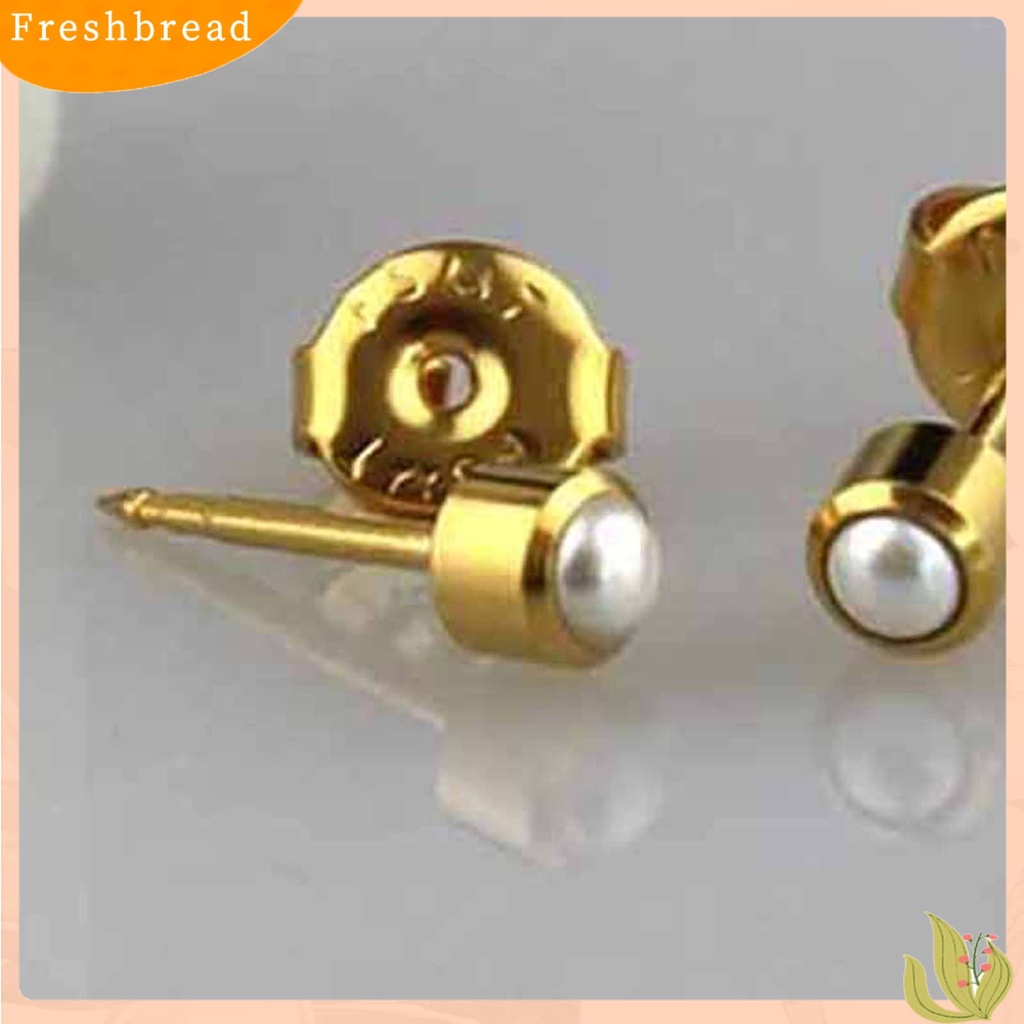 < Freshbread > 12pasang Stud Earring Piercing Anting Hadiah Akrilik Gadis Berlian Imitasi Hias Ear Studs Untuk Perjamuan