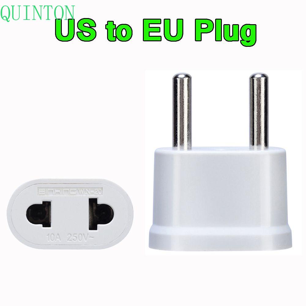 QUINTON White Socket Travel Adapter Conversion plugs Adaptor Portable Mini US To EU Charger Power Plug Converter/Multicolor