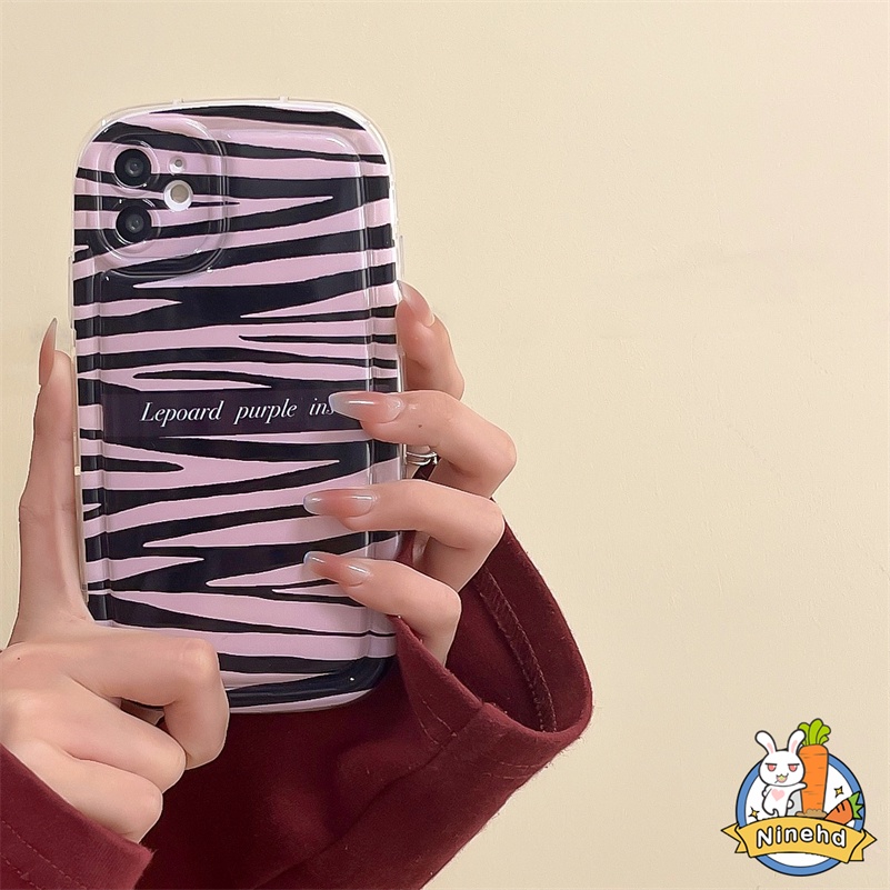 IPHONE Casing Kompatibel Untuk Iphone14 13 12 11 Pro Max X Xr Xs Max8 7 6 6s Plus SE 2020 Fashion Motif Zebra Casing Ponsel Lembut TPU Bening Anti Jatuh Airbag Shockproof Case Cover Pelindung