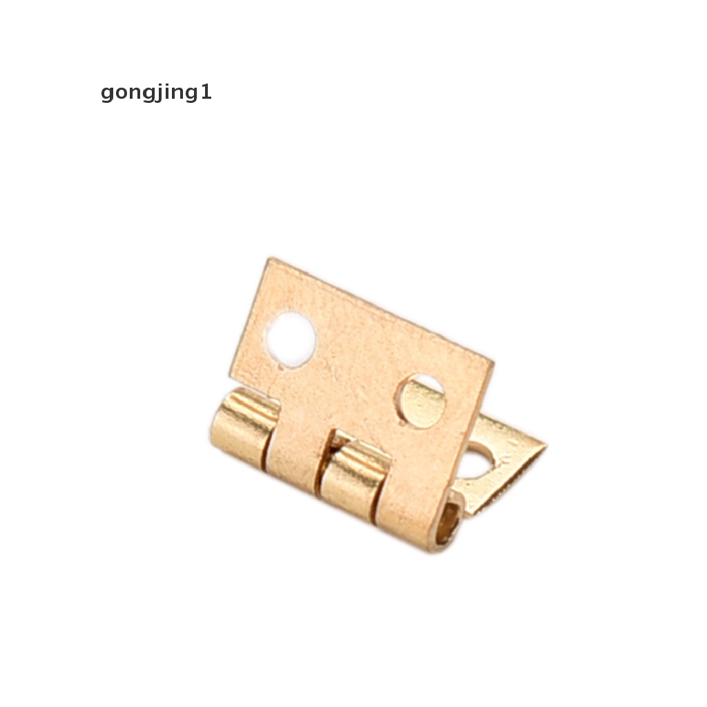 Ggg 10Pcs Engsel Metal Kecil Mini Untuk Furniture Lemari Miniatur Rumah1Per12 ID