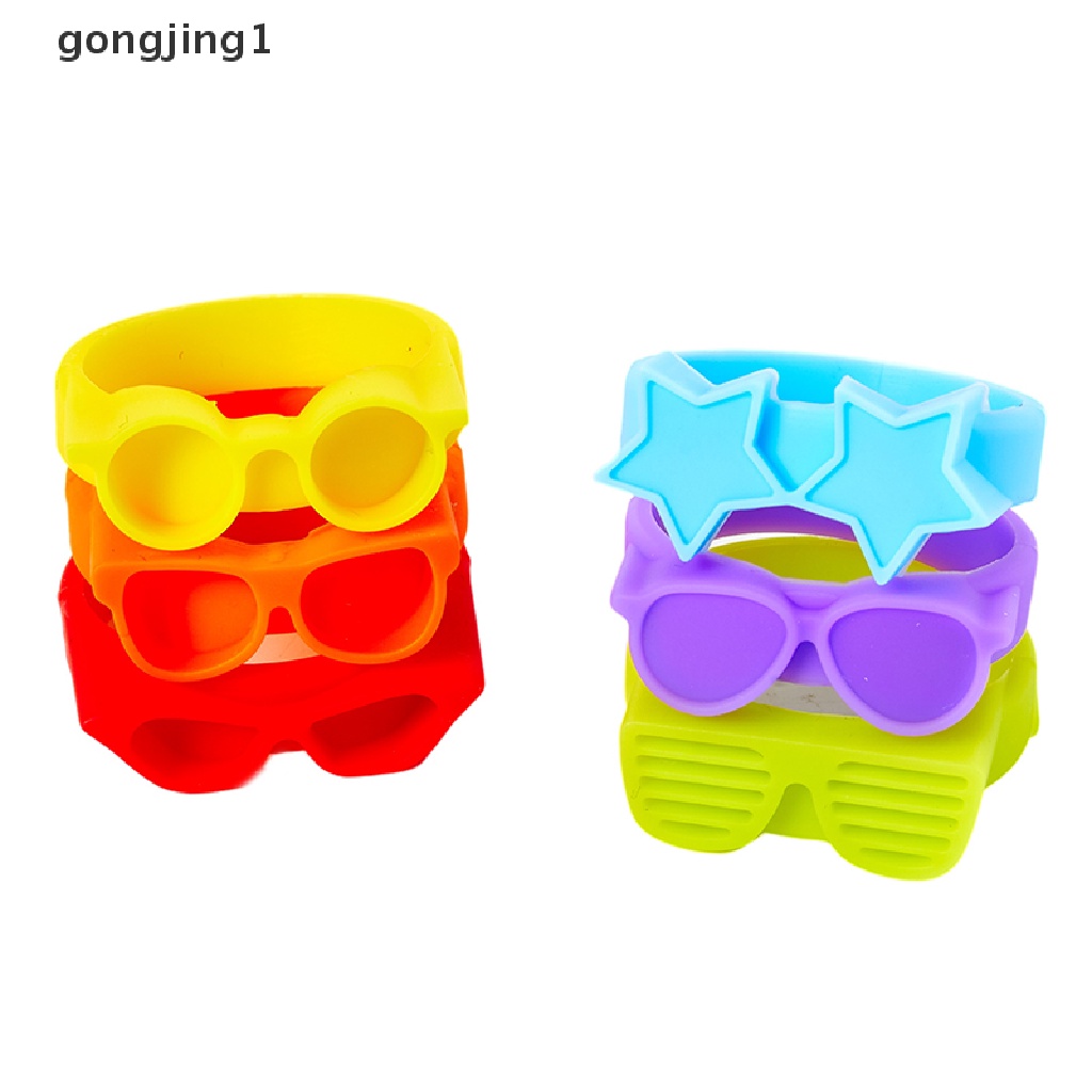 Ggg 6Pcs Gelas Silikon Berbentuk Gelas Wine Penanda Gelas Minum Identtifier Goblet ID