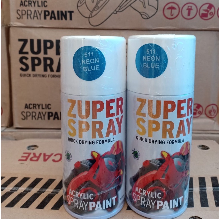 Zuper Spray Paint Pilok Pilox Warna Neon Blue / Biru Neon (P 511) 150cc/150ml