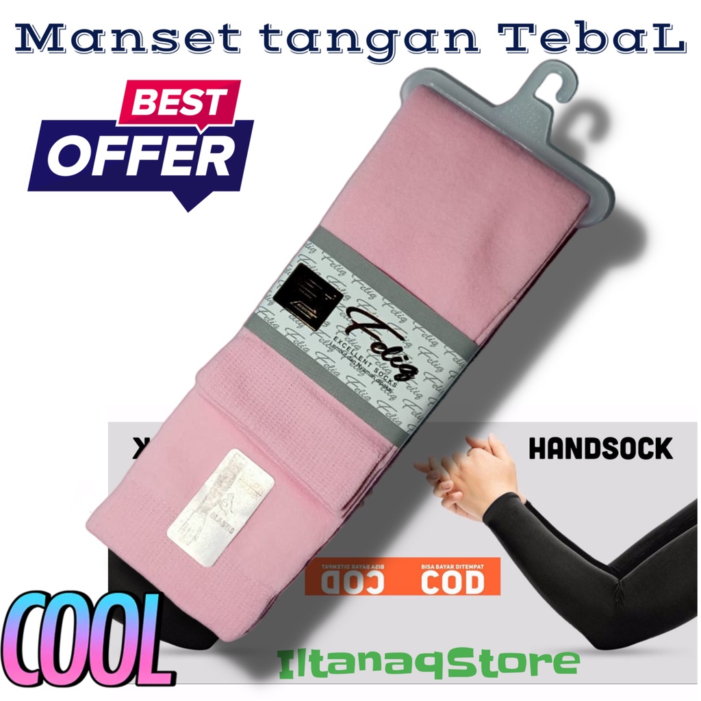 Iltanaqstore, Manset Tangan Tebal Berkualitas/ Mangset Tangan Polos/ Sarung Lengan/ Manset Tangan Muslimah/ Manset Tangan Sporty