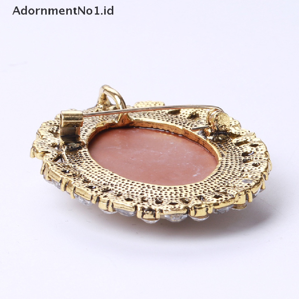 [AdornmentNo1] 1pc Bros Bunga Mawar Relief Vintage Wanita Berkilau Berlian Imitasi Brooch Pin [ID]