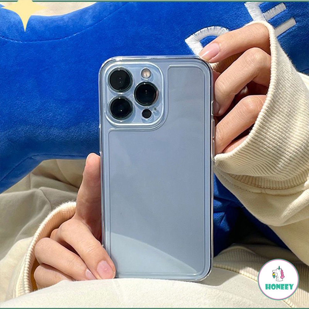 IPHONE Casing Akrilik Keras Shockproof Transparan Untuk Iphone14 13 12 11 Pro XS Max X XR 7 8 Plus Silikon Lembut Bumper Bening Cover