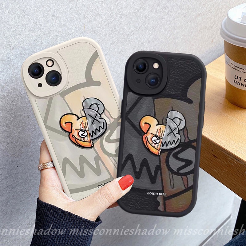 Casing Fashion Untuk Infinix Hot11 9 10 Play Hot 10s 10T 11s Infinix Note8Panas10 Lite Smart5 6 Trendi Merek Violent Bear Pasangan Lembut Tpu Case Penutup Belakang