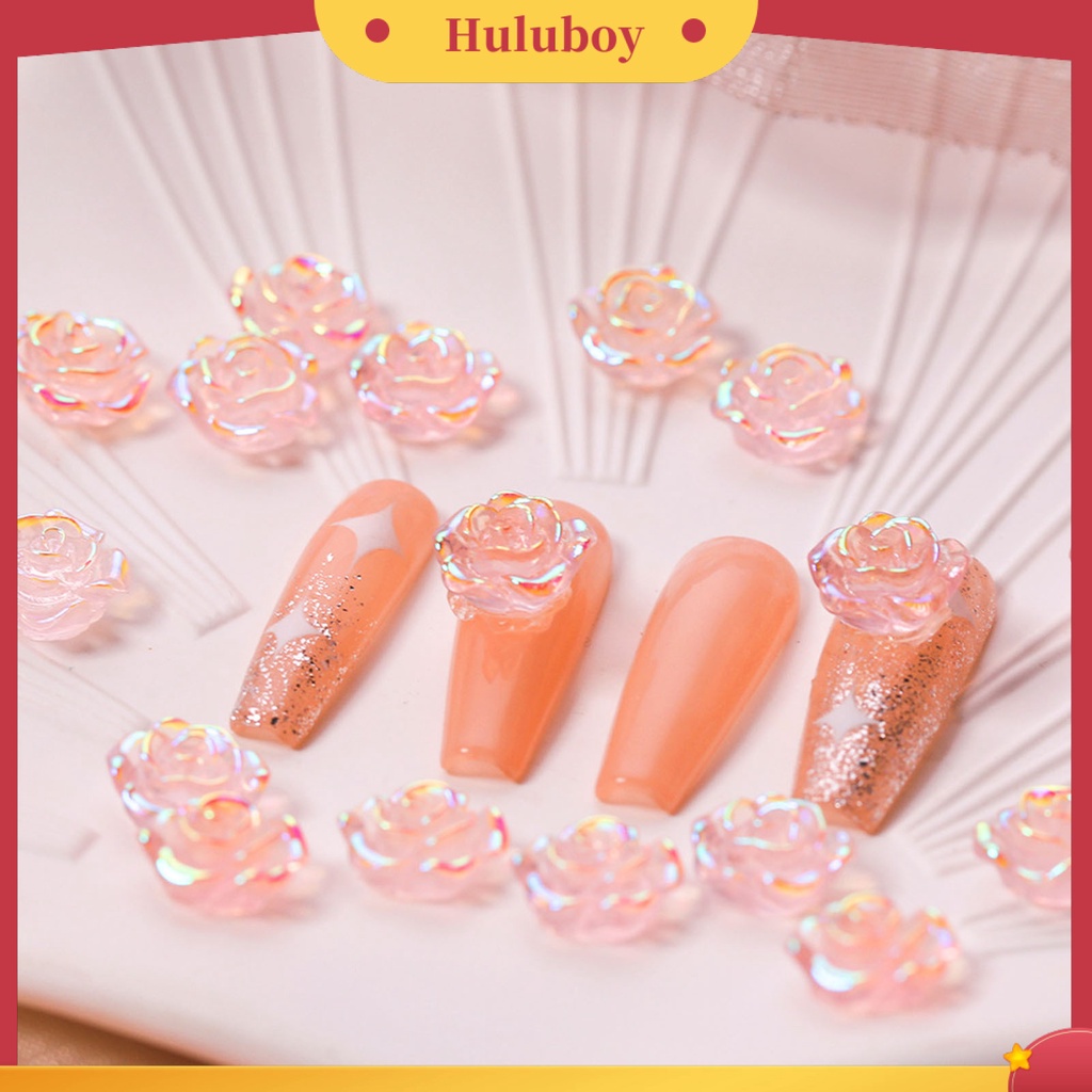 {In Stock} 1tas Hiasan Kuku Jumlah Yang Cukup Tahan Air Resin 3D Mempesona Camellia Kuku Pesona DIY Manicures Perlengkapan Kecantikan