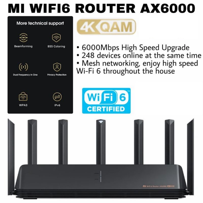 MI AIOT ROUTER AX6000 Wifi6 4K QAM
