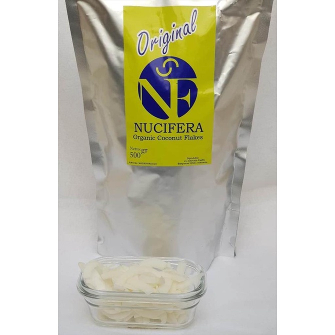 

Organic Coconut Flakes Kelapa Kering 500 gr - Nucifera
