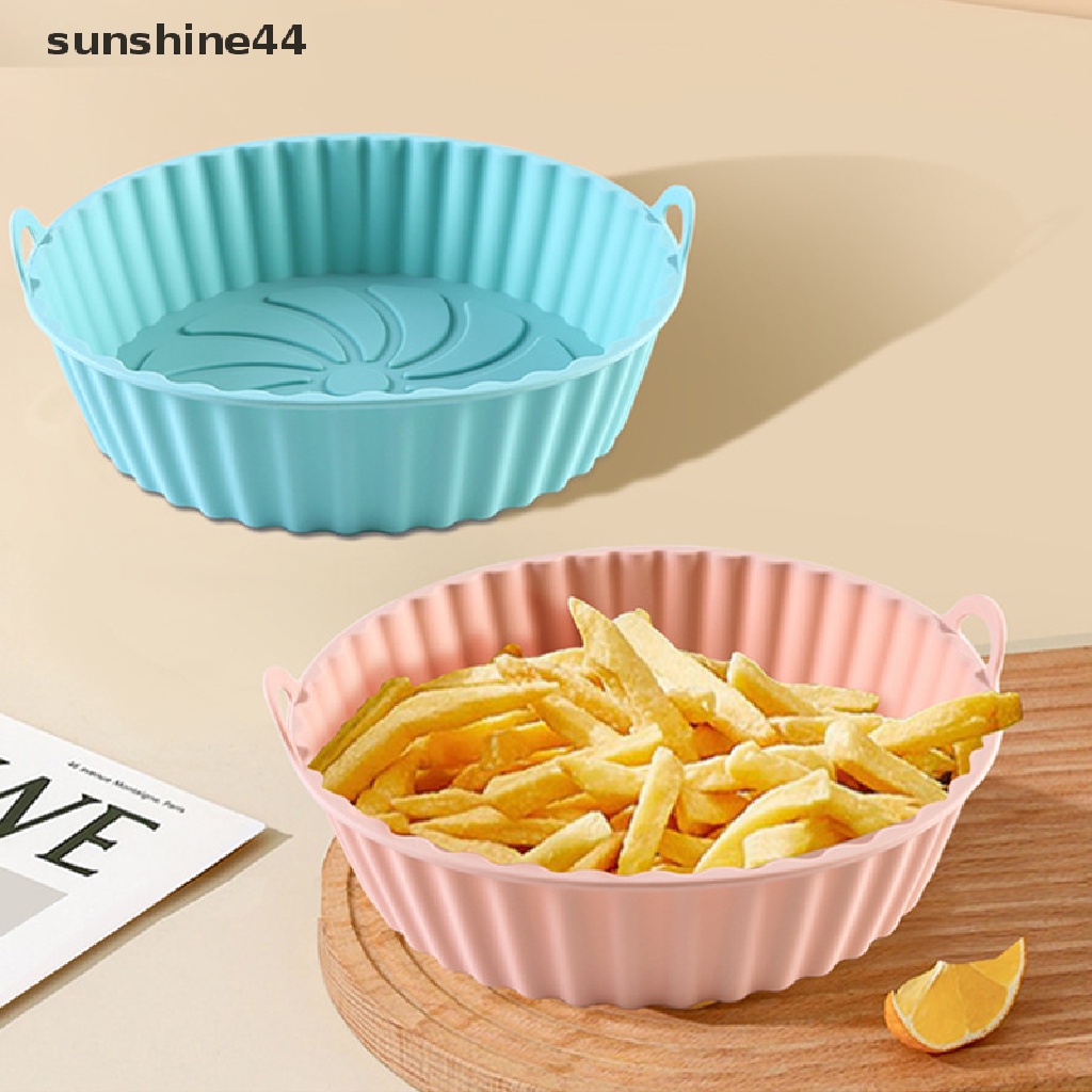 Sunshine Airfryer Silicone Square Basket Silicone Tray Untuk Airfryer Mudah Bersih Dish Liner Pizza Plate Grill Pan Mat Air Fryer Aksesoris ID