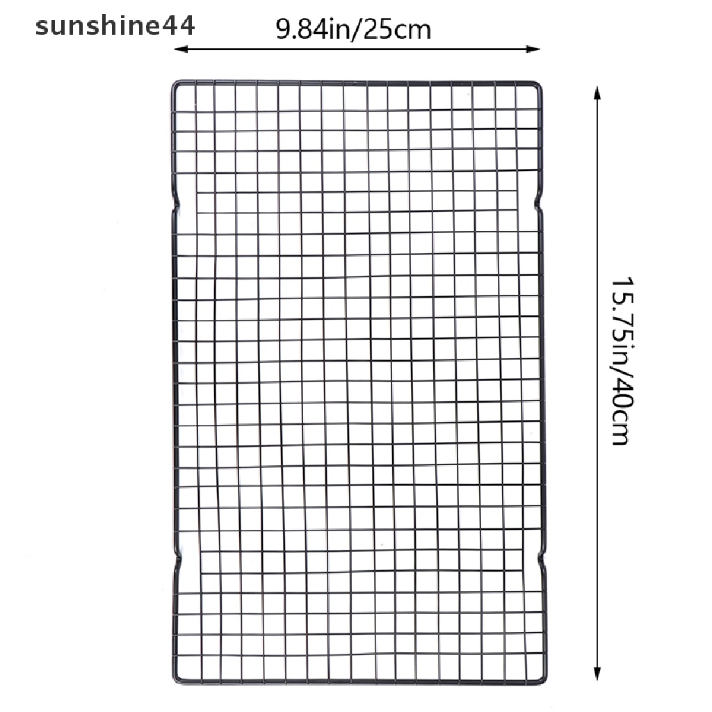 Sunshine Black Non Metal Cake Cooling Grid Rack Net Biskuit Roti Pengering Berdiri ID