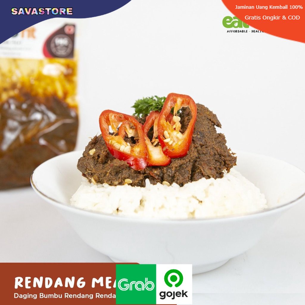 RENDANG DAGING BUMBU SIAP MAKAN SIAP MASAK - MAKANAN SEHAT KELUARGA FROZEN FOOD RENDANG MEAT PREMIUM EAT TO FIT