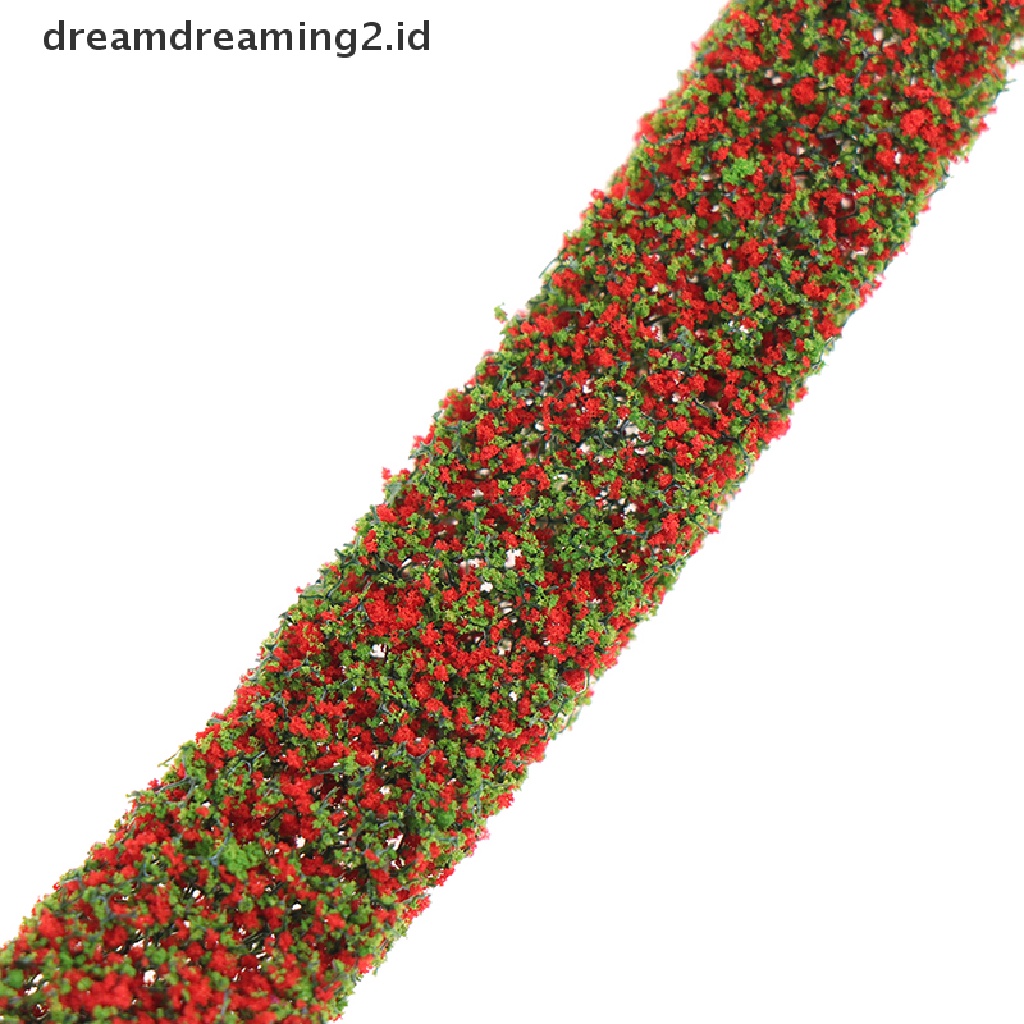 (hot) 2pcs Strip Perdu Meja Pasir Hijau Model Miniatur Simulasi Pagar Rumput DIY//