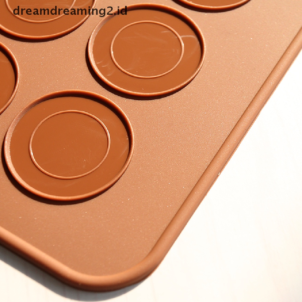 (hot) Silicone Baking Mat Besar Dua Sisi Macaron Macaroon Dessert DIY Cetakan Lembaran//