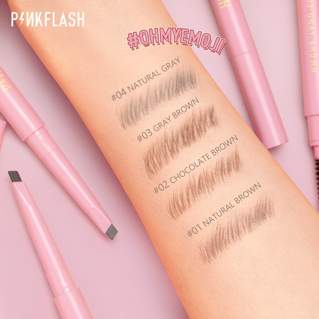 PINKFLASH #OhMyEmoji Automatic Eyebrow Pencil Waterproof Lasting 8 hours