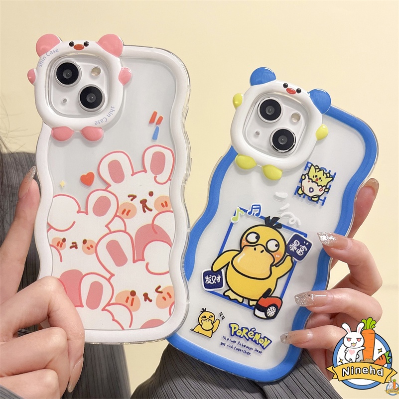 IPHONE Casing Kompatibel Untuk Iphone14 13 12 11 Pro Max X Xr Xs Max7 8 6 6s Plus SE 2020 Ins Pasangan Lucu Casing Ponsel Monster Kecil Lensa Melindungi Anti Jatuh Lembut Silikon Cover Pelindung