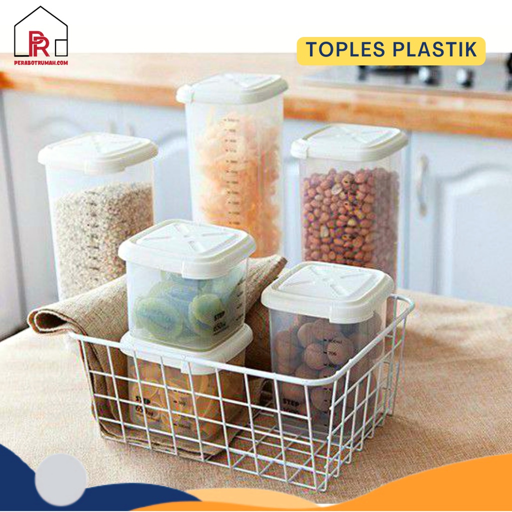 Toples Plastik Ukur Serbaguna - GTE / Food Container / Tempat Penyimpanan Makanan &amp; Bumbu Dapur