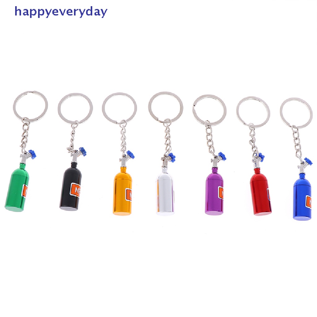 [happy] 1pc NOS Nitrous Oxide Bottle Key Chain Gantungan Kunci Keyring Stash Pill Box Storag [ID]