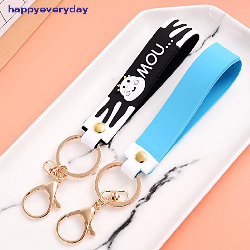 [happy] New Lovely Cow Keychain Charm Gantungan Kunci Untuk Wanita Tas Liontin Gantungan Kunci Mobil [ID]