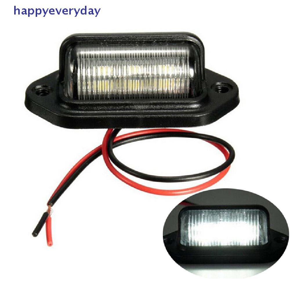 [happy] 1pc Lampu Plat Nomor 6led 12V Anti Air Mobil Perahu Truk Trailer Step Lamp [ID]