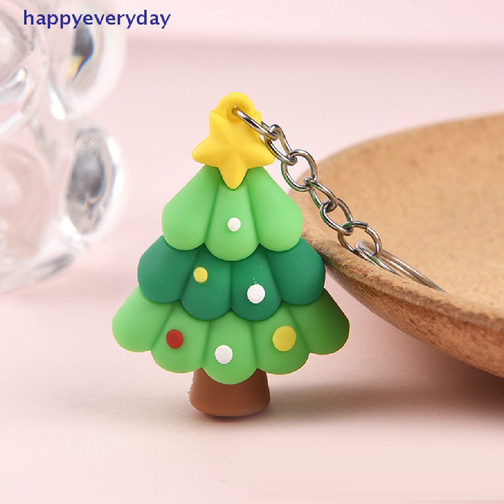 [happy] Christmas Series Santa Claus Pohon Natal Gantungan Kunci Untuk Ransel Liontin Boneka Elk Lucu Gantungan Kunci Untuk Hadiah Teman Anak [ID]