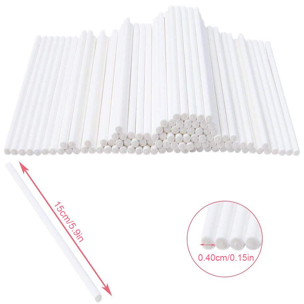 100pcs/bag Stik Lolipop Kertas Kue Pop Stik DIY Dapur Permen Coklat Batang 15cm x 3mm