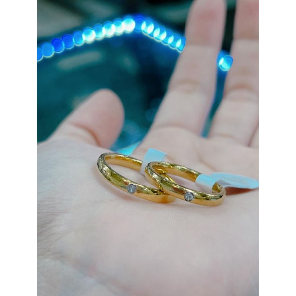 COD AJA!! Cincin couple titanium gold (harga sepasang)