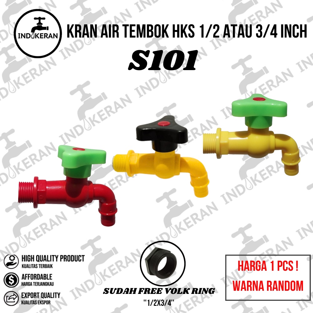 INDOKERAN - Kran Taman Air Tembok Mandi PVC HKS