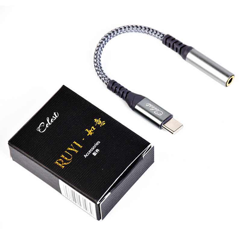 Celest RUYI Earphone Adapter Kabel 3.5mm Ke Type-C Dan Lighting Untuk Microphone IEM Audio Pickup Gaming Esports MIC Headset