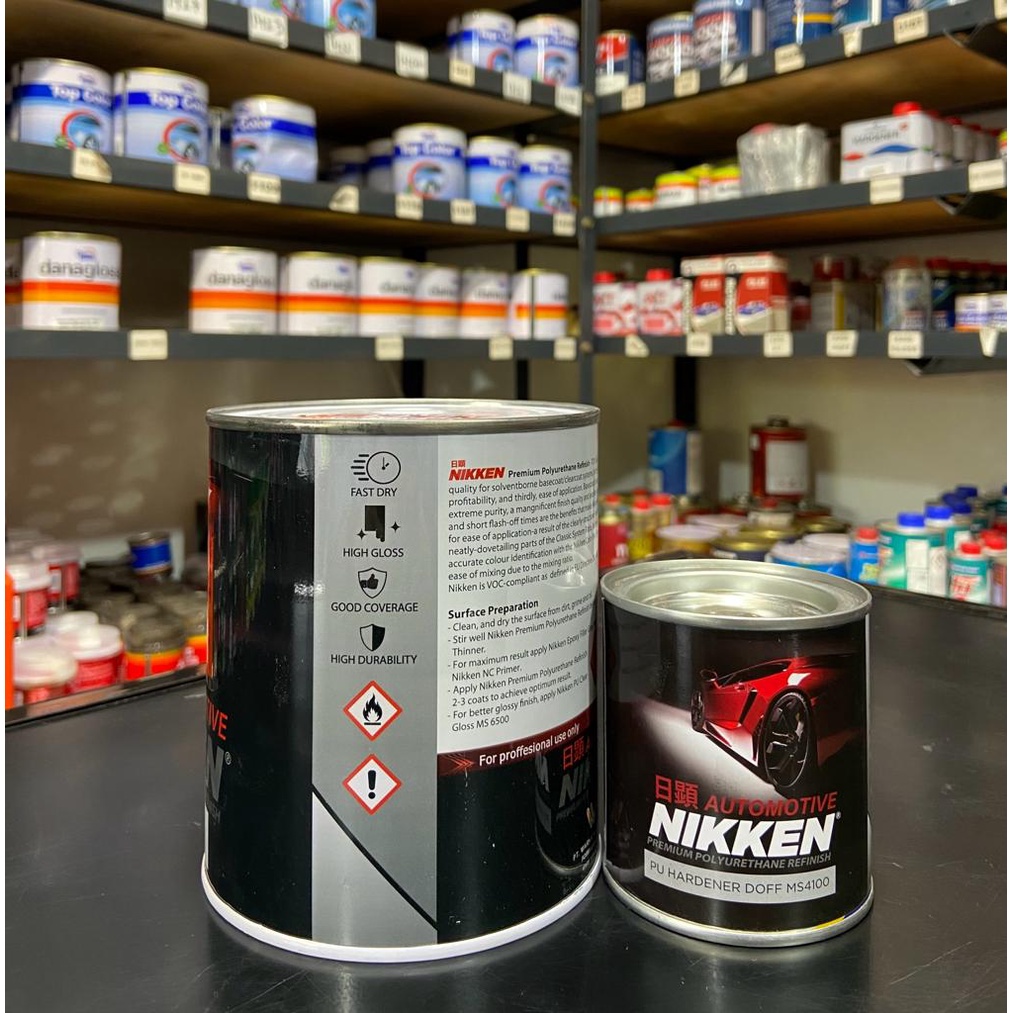 Clear Coat NIKKEN PU MS 4100 DOFF Pernis 1L set + Hardener DOFF