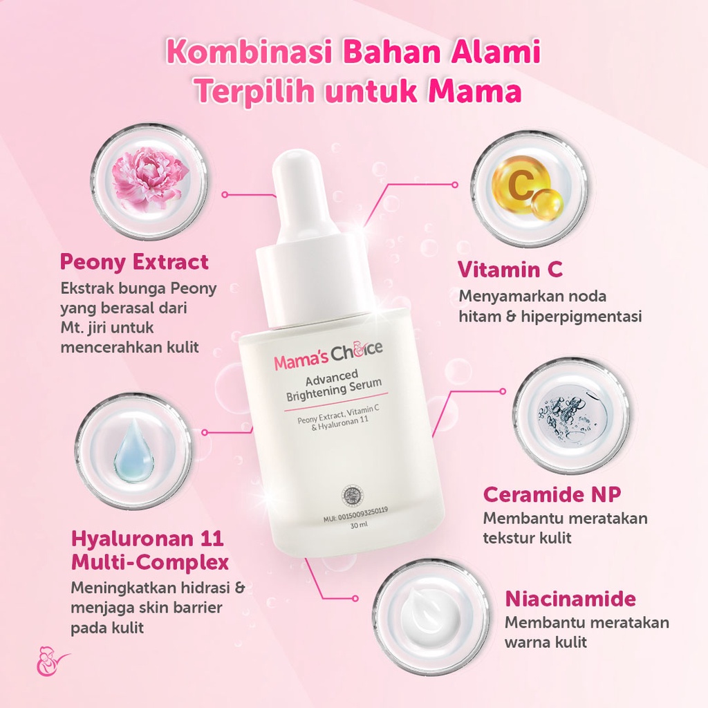 Serum Wajah - Advanced Brightening Face Serum Mama's Choice (Aman untuk Ibu Hamil dan Menyusui)