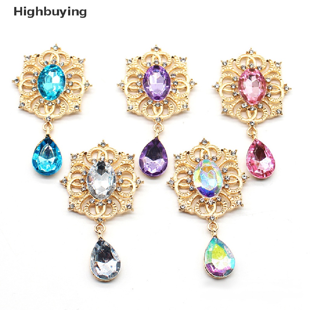 Hbid Fashion28 * 49mm alloy golden shiny Berlian Imitasi Wanita Bros Dekorasi Aksesoris DIY Pakaian Kartu Yunani Gelas Anggur Glory