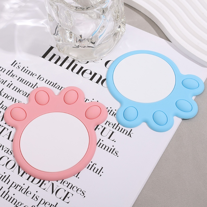 Kartun Lucu Kaki Kucing Tatakan Gelas Menebal Anti Panas Melepuh Insulasi Panas Cangkir Tikar Kreatif Anti Slip Tahan Air Minum Panas Silikon Bantalan Aksesoris Dapur