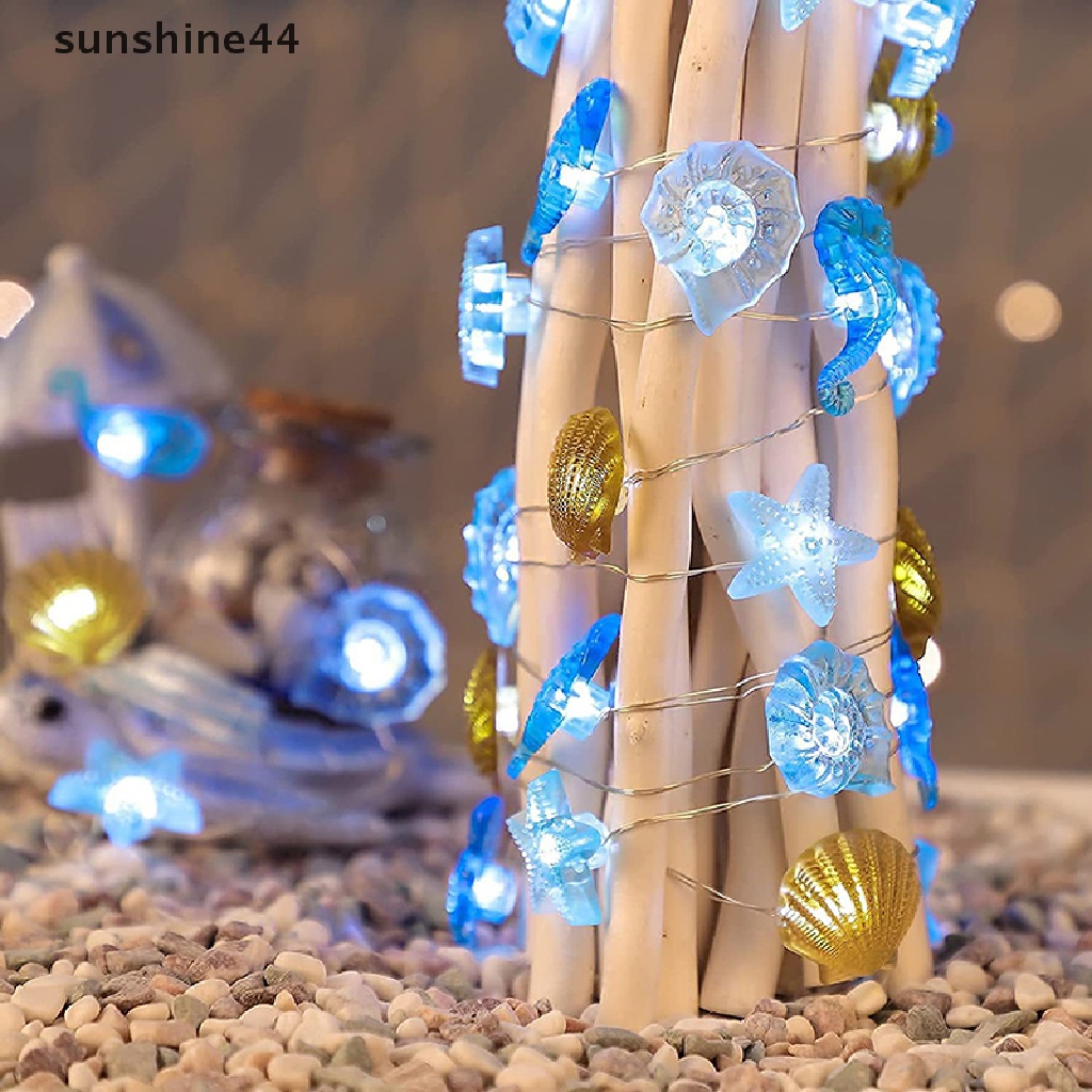 Sunshine Ocean Series Lampu Led String 2m Kuda Laut Seastar Fairy Light Natal Decor ID